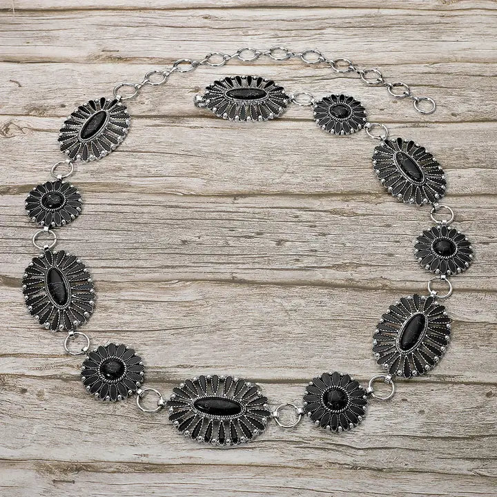 Boho Vintage Western Oval Chain Belt