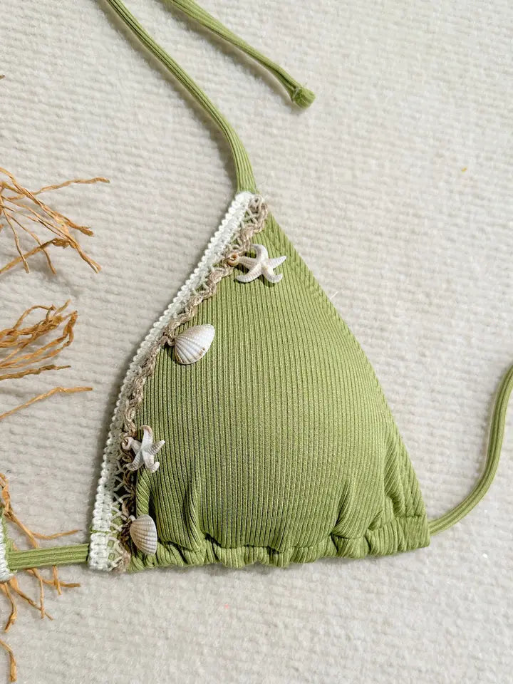 Green Sea Shell Bikini