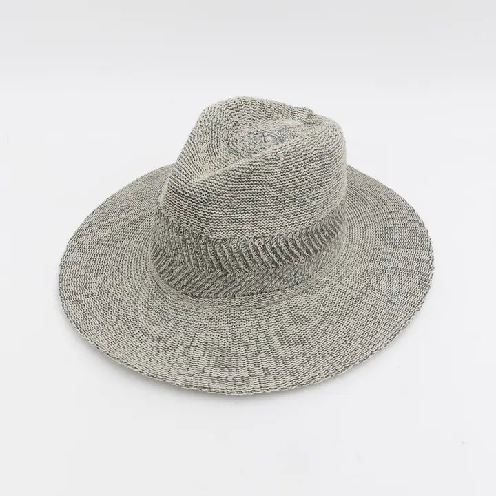 Gray Wide Brim Western Style Hat