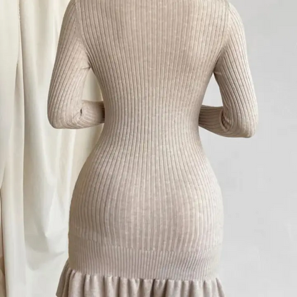 Beige Sweater Dress