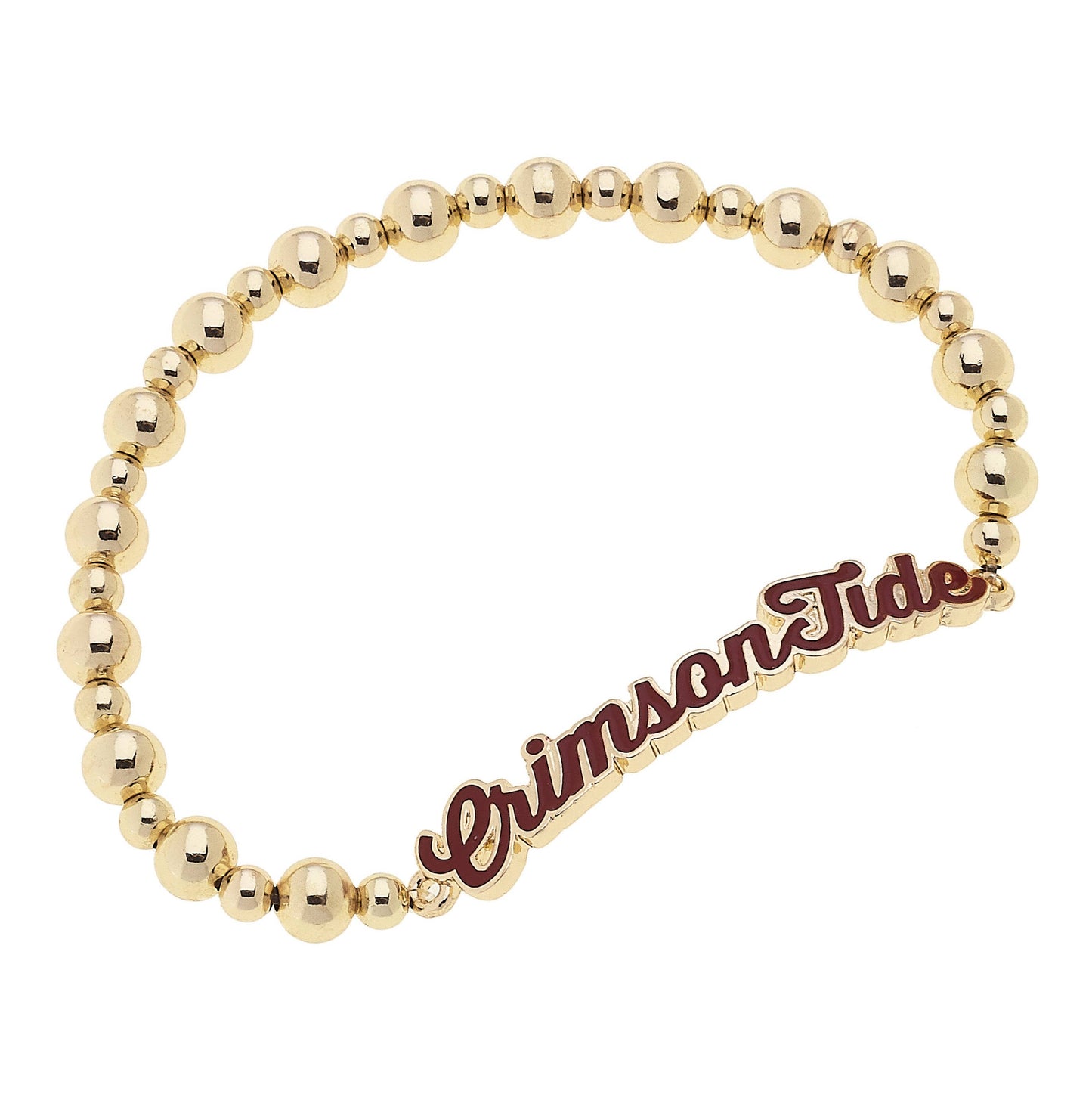 Crimson Tide Enamel Stretch Bracelet