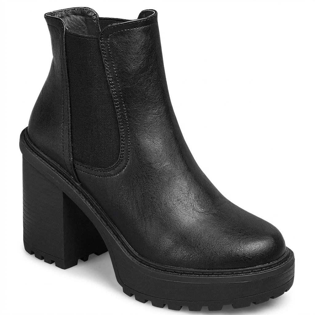 Black Heeled Short Boots