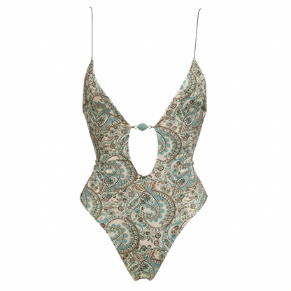 Blue Bohemian One Piece Swimsuit