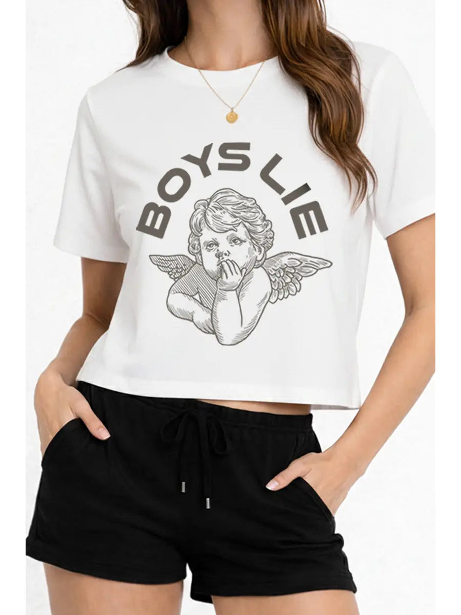 Boys Lie Boxy Crop Top