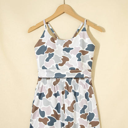 Duck Camo Crop Tank & Shorts Set