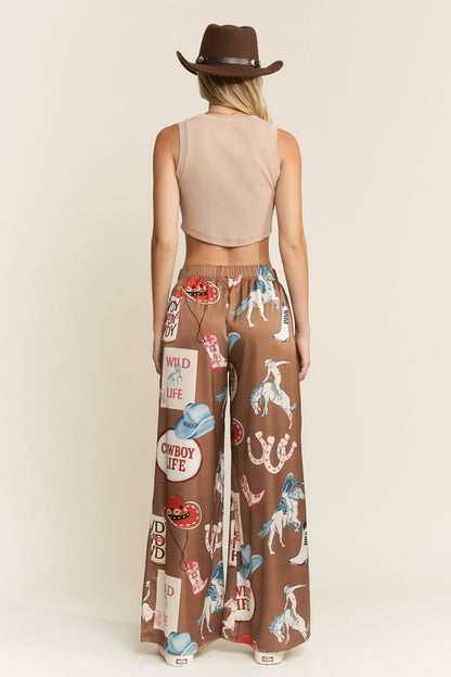 Satin Cowboy Party Pants