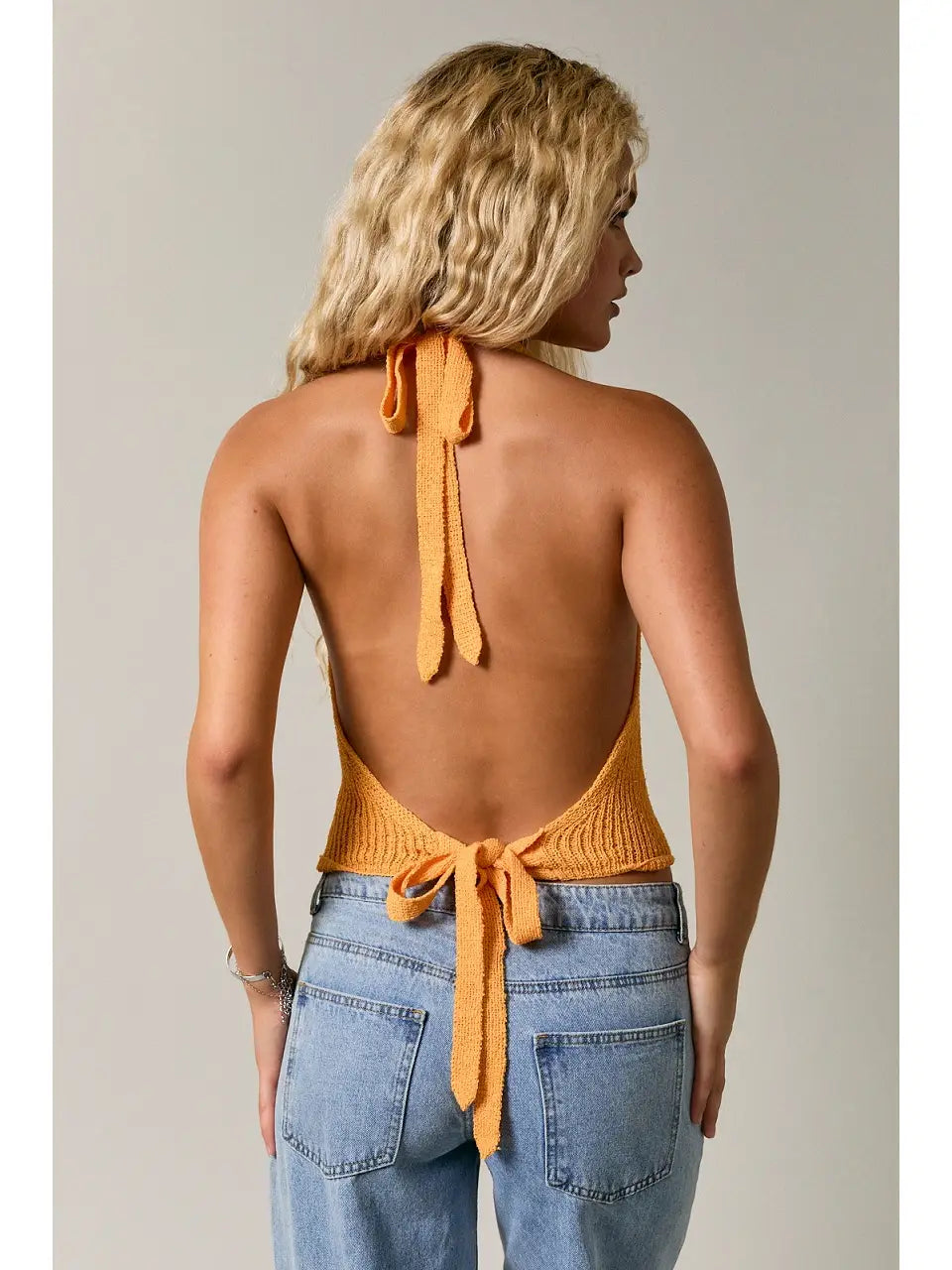 Orange Cowl Neck Sweater Top