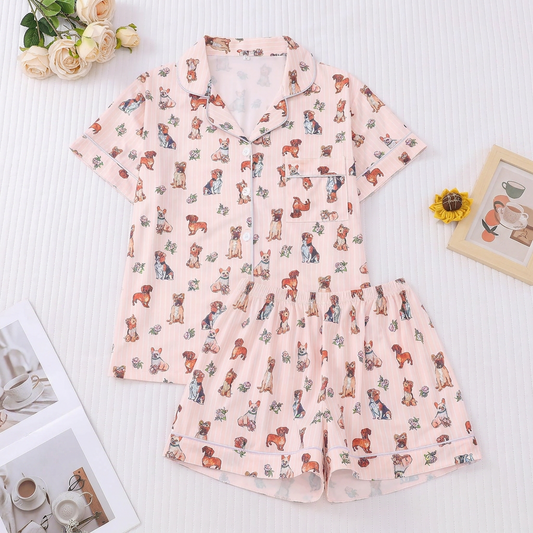 Floral Dog Pajama Set