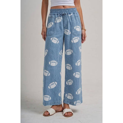 Denim Drawstring Football Jeans
