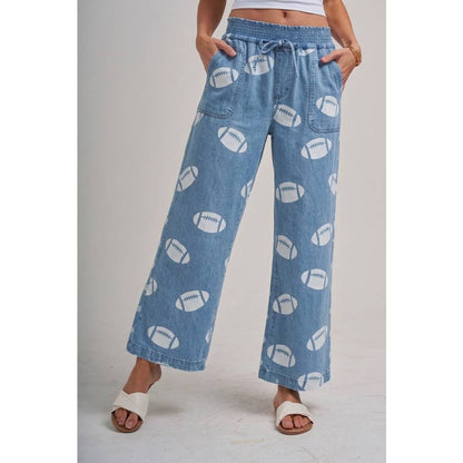 Denim Drawstring Football Jeans