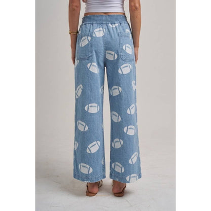 Denim Drawstring Football Jeans