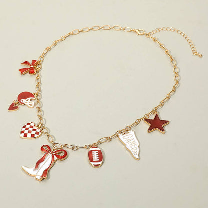 Gameday Football Charm Necklace