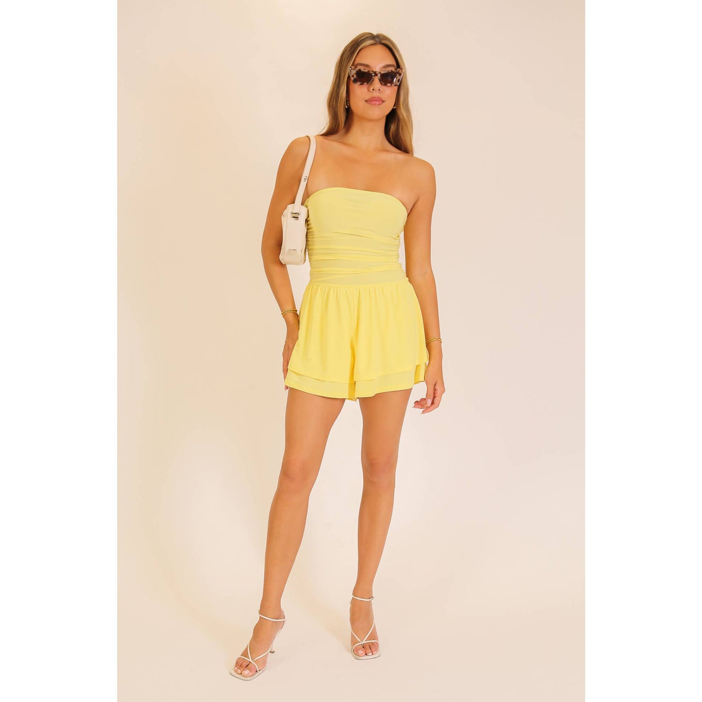 Tube Top Athletic Romper
