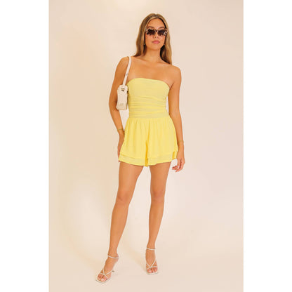 Tube Top Athletic Romper
