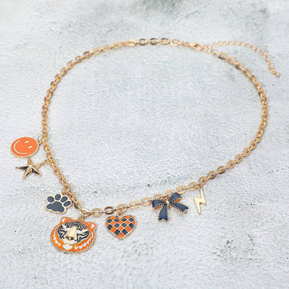 Gameday Tiger Charm Necklace