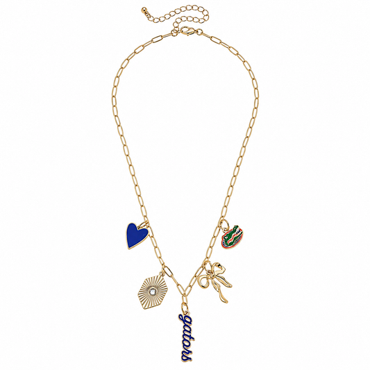 Florida Gators Paper Clip Charm Necklace