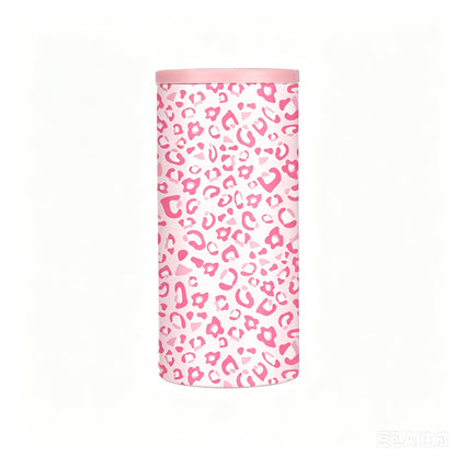 Pink Leopard Slim Can Coozie