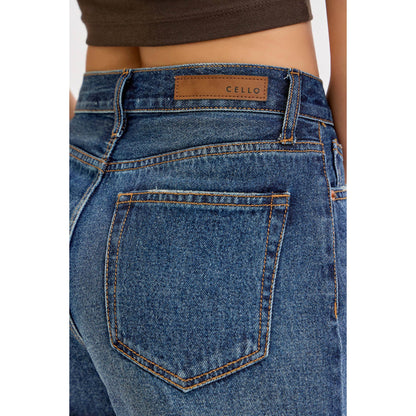 Cello Denim High Rise Mom Shorts