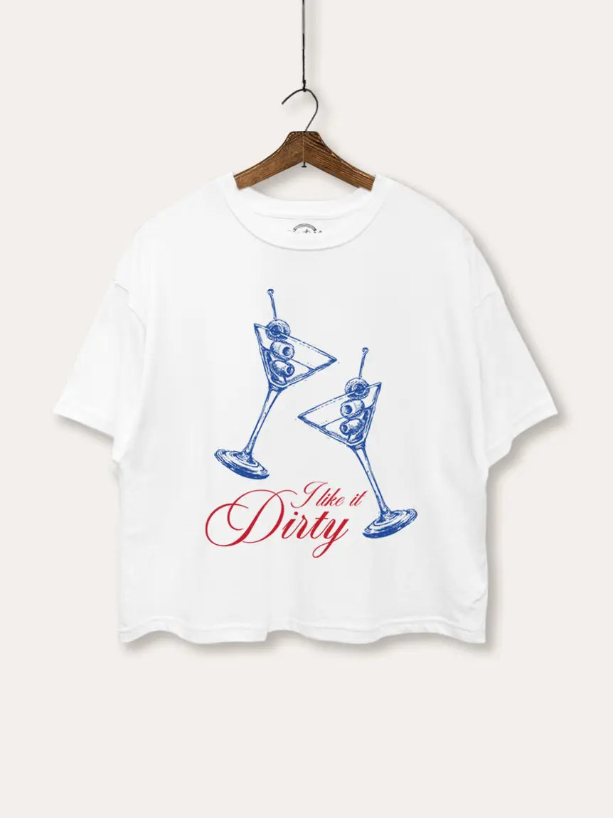 I Like It Dirty Boxy Crop Top