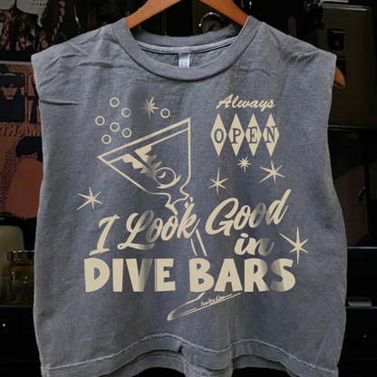 Dive Bars Boxy Midriff Top