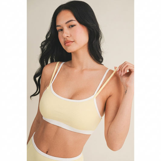 Lemon Layered Sports Bra