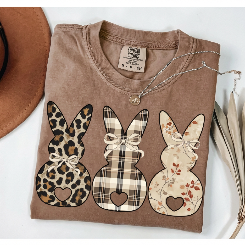 Leopard Easter Bunny Graphic Tee