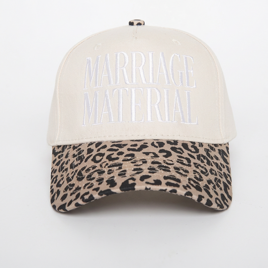 Marriage Material Leopard Ballcap
