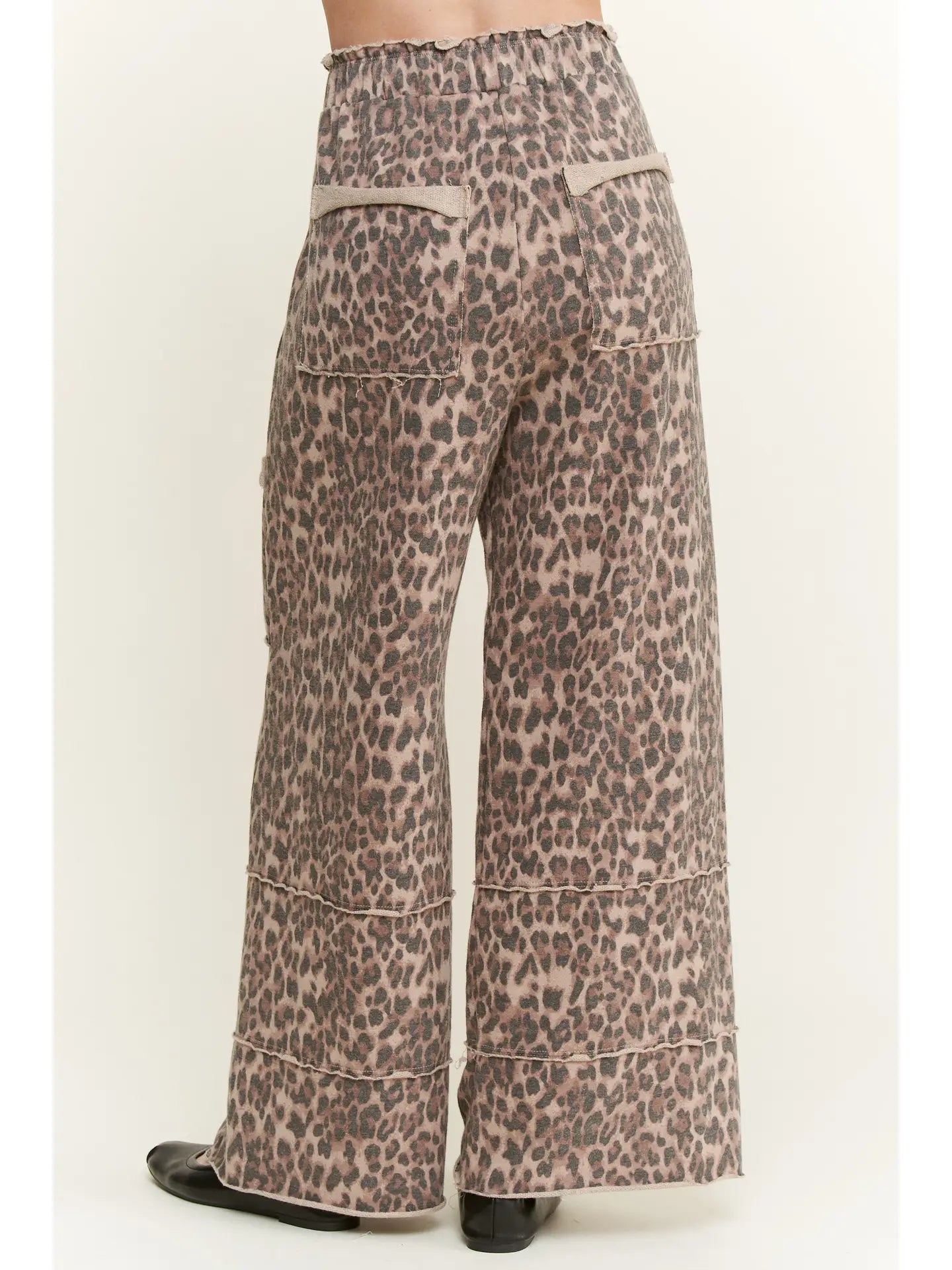 Leopard Mineral Wash Wide Leg Pants