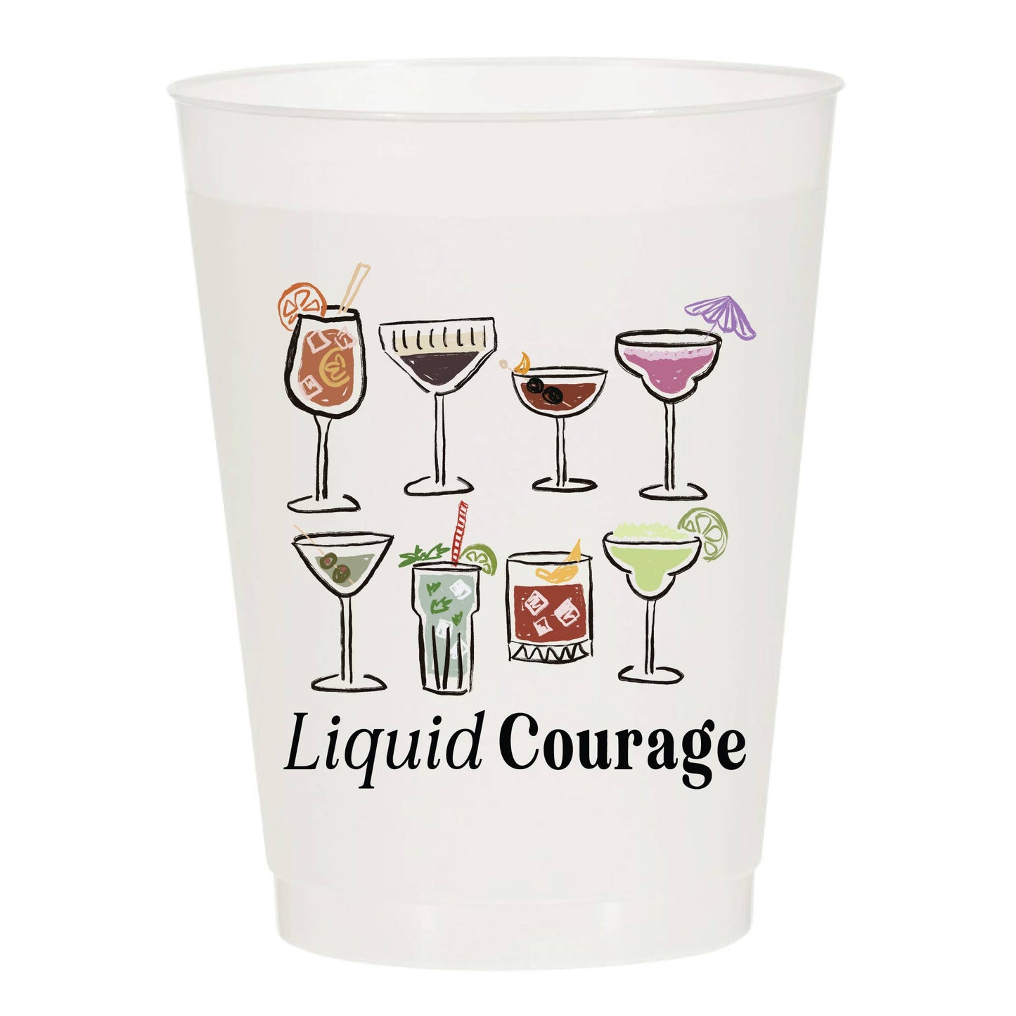 Liquid Courage Frosted Cups