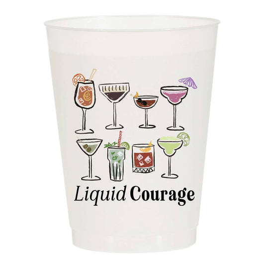 Liquid Courage Frosted Cups