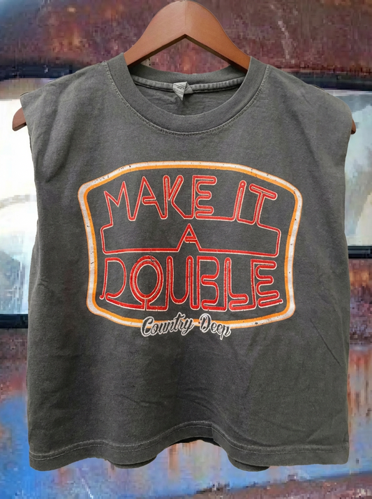 Make It Double Boxy Midriff Top