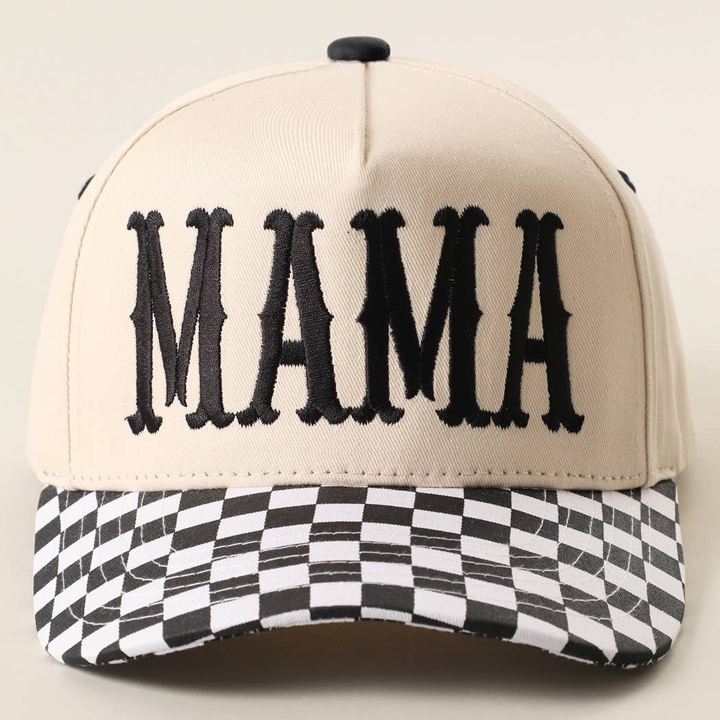 Mama Checkerboard Trucker Hat