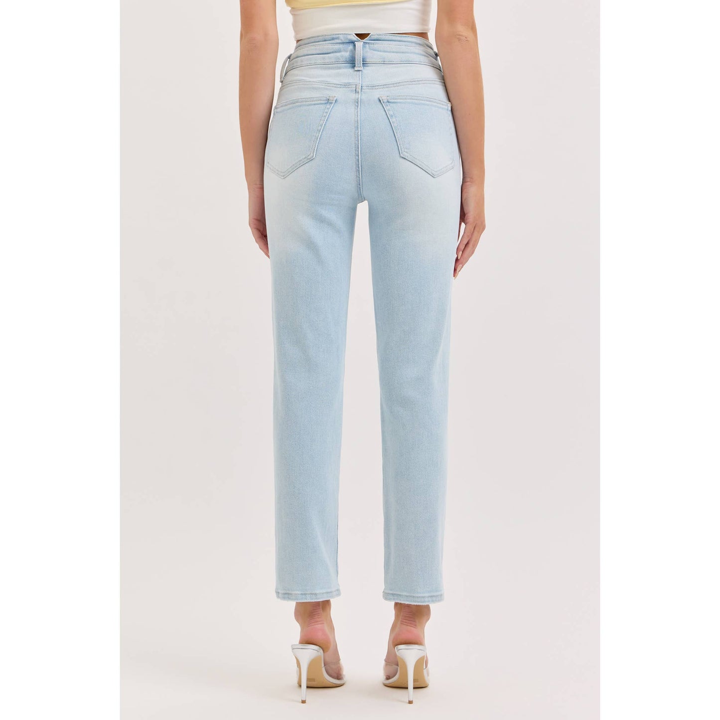 Cello Denim  Mid Rise Straight With V Jeans