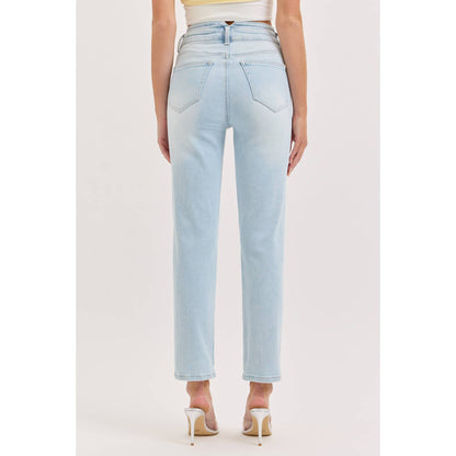 Cello Denim  Mid Rise Straight With V Jeans