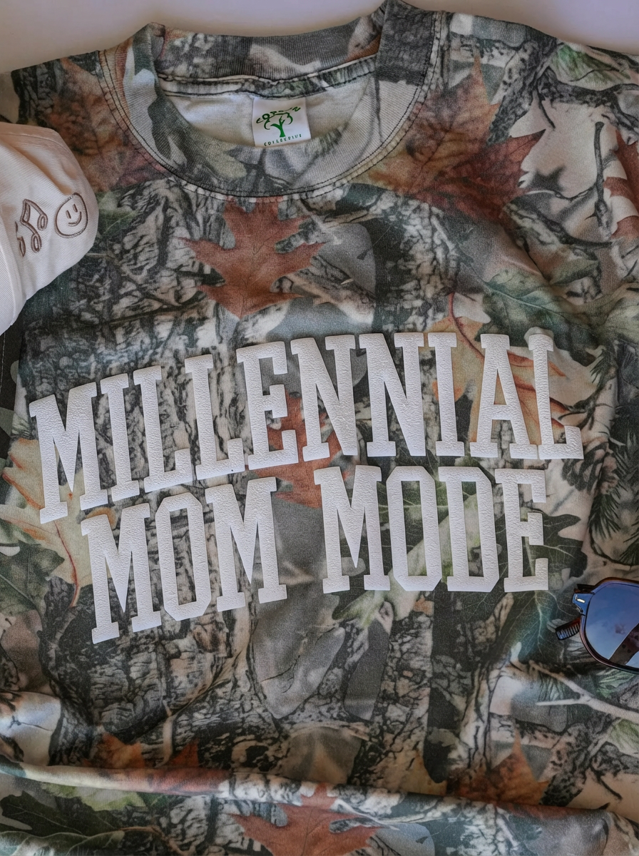 Camo Mom Mode Graphic Tee