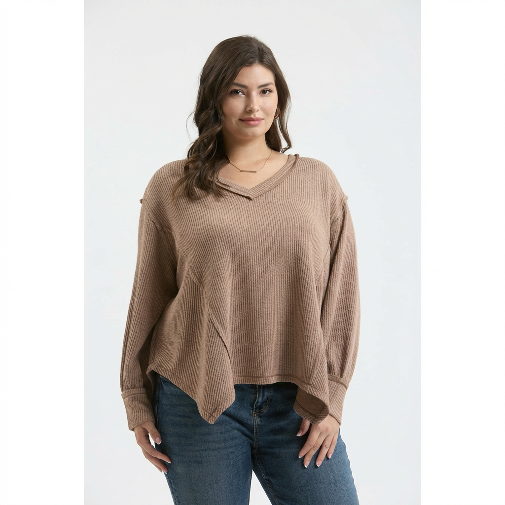L/S Mocha Knit Top