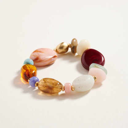 Mixed Stones Stretch Bracelet
