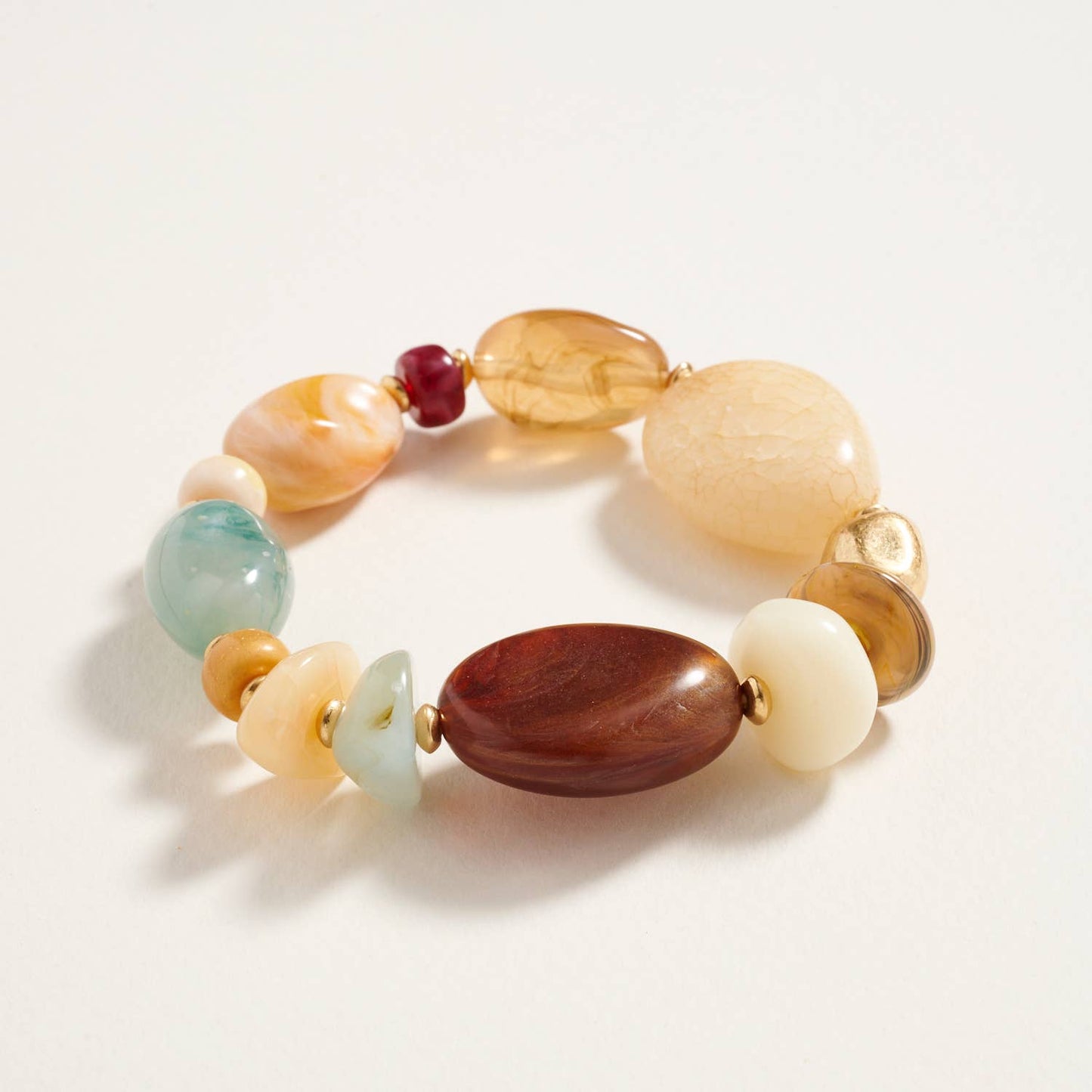 Mixed Stones Stretch Bracelet