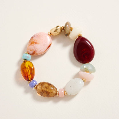 Mixed Stones Stretch Bracelet