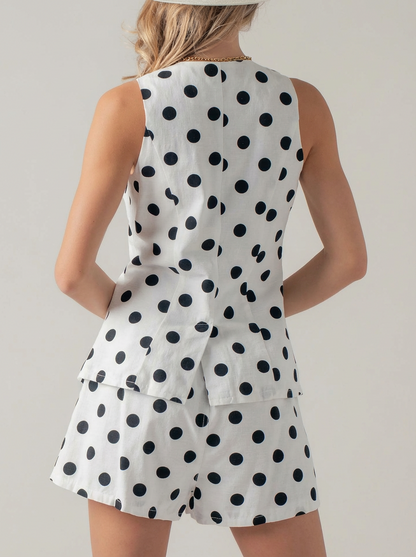 Polka Dot Linen Set