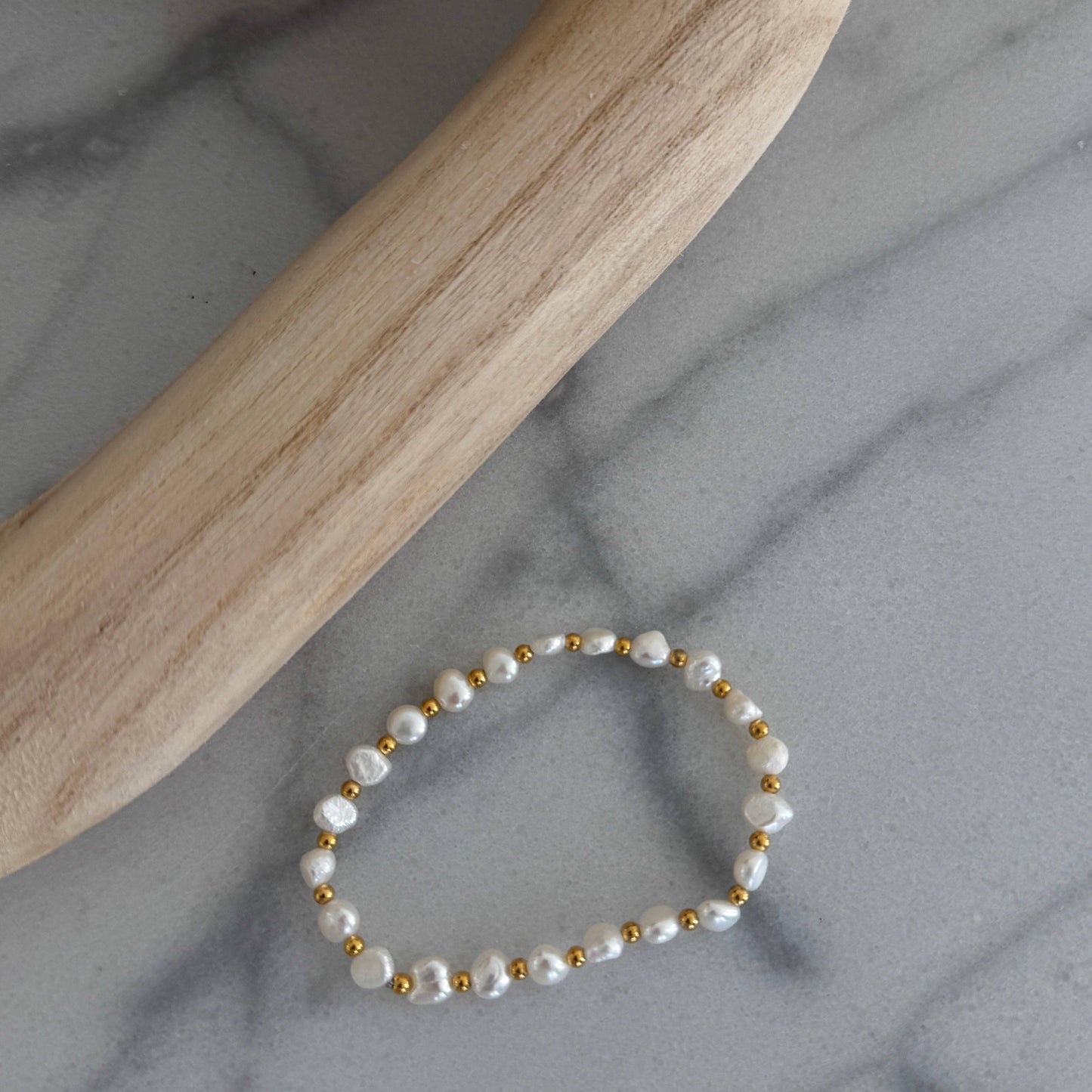Gold With Pearls Bracelet