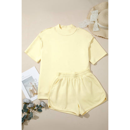 Yellow Tunic Top & Shorts Set