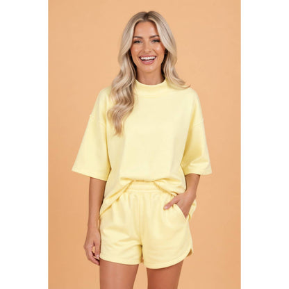 Yellow Tunic Top & Shorts Set