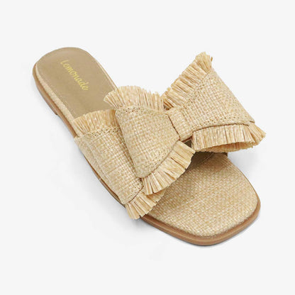 Raffia Bow Sandals