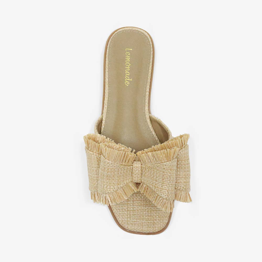 Raffia Bow Sandals