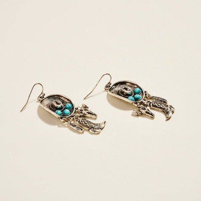 Cowboy Hat Dangle Charm Earrings