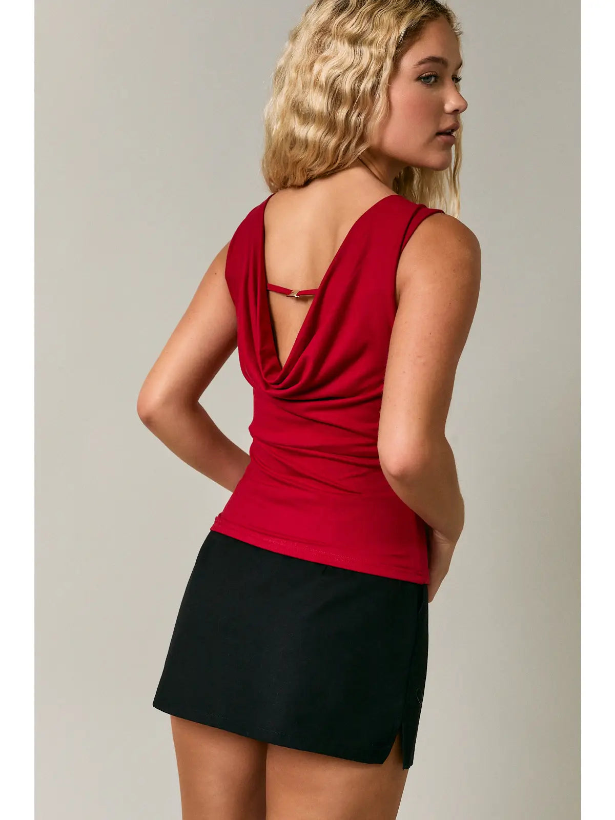 Sleeveless Back Detail Knit Top