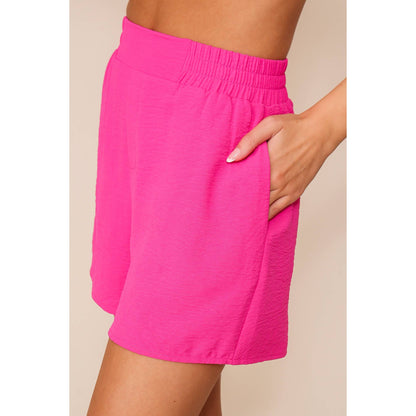 Smocked High Waisted Shorts