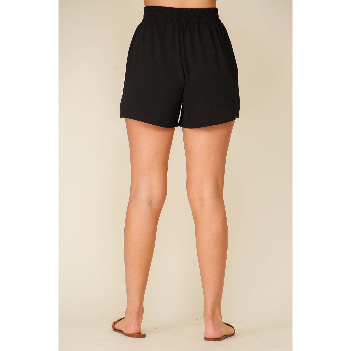 Smocked High Waisted Shorts