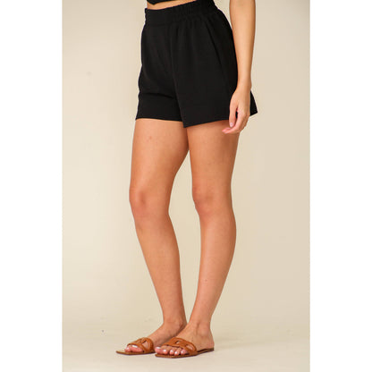 Smocked High Waisted Shorts